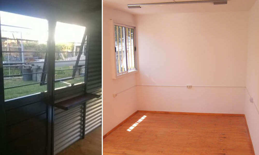 Container obrador habitable interior